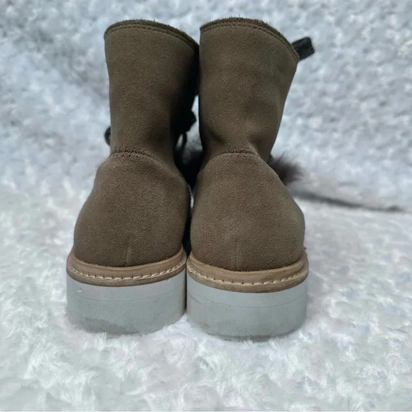 Johnston & Murphy Women’s Suede and Fur Lace-Up Ankle Boot Size 6.5 - Picture 11 of 12